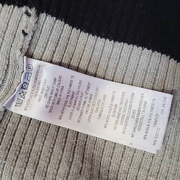 young fabulous & broke Mock Neck Balloon Sleeves Multicolour Sweater US … - Picture 12 of 13